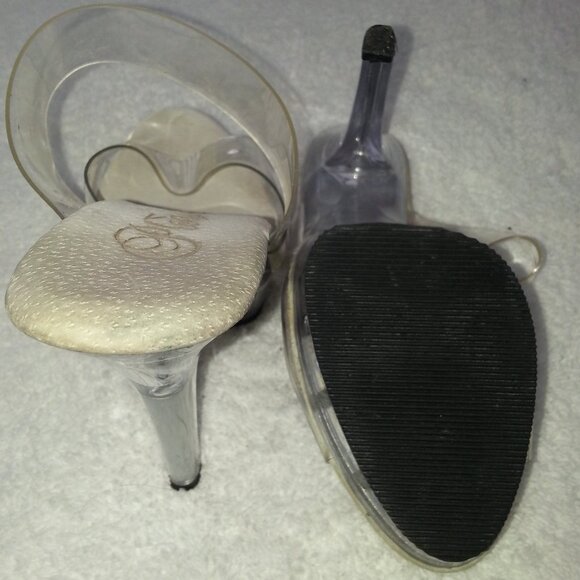 Pleaser Clear Worn Dancer High Platform Heels - Picture 7 of 7